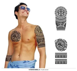 tatuaze-zmywalne-czarne-azteckie-wzory-rekaw