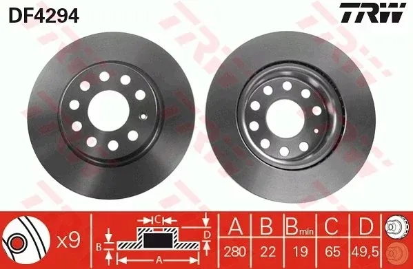 tarcza-hamulcowa-df4294-trw