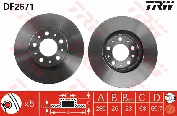 tarcza-hamulcowa-df2671-trw-producent-czesci-trw