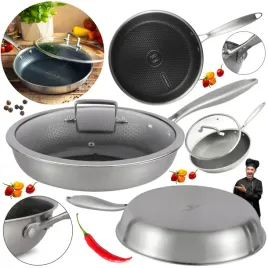 patelnia-ze-stali-nierdzewnej-20cm-patelnia-plaster-miodu-z-pokrywa-gastro