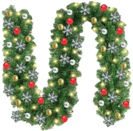 swiateczna-girlanda-choinkowa-lancuch-270cm-lampki-50-led-bombki-wstazki