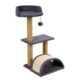 drapak-dla-kota-duzy-slupek-domek-3-poziomowe-legowisko-szare-72cm
