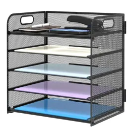 organizer-biurowy-na-dokumenty-metalowy-a4-5-polek-na-biurko-kuweta-czarna