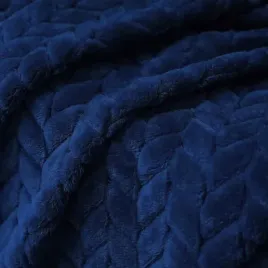 koc-narzuta-200x220cm-kapa-pled-tloczony-jodelka-granatowy-cieply-miekki