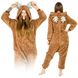 pizama-damska-meska-ciemna-renifer-prezent-kigurumi-onesie-jednoczesciowa-l