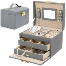 szkatulka-na-bizuterie-kuferek-z-szufladkami-prezent-szary-organizer-kufer