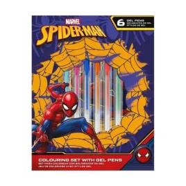 zestaw-kreatywny-marvel-spiderman-notatnik-i-dlugopisy-zelowe-w-zestawie