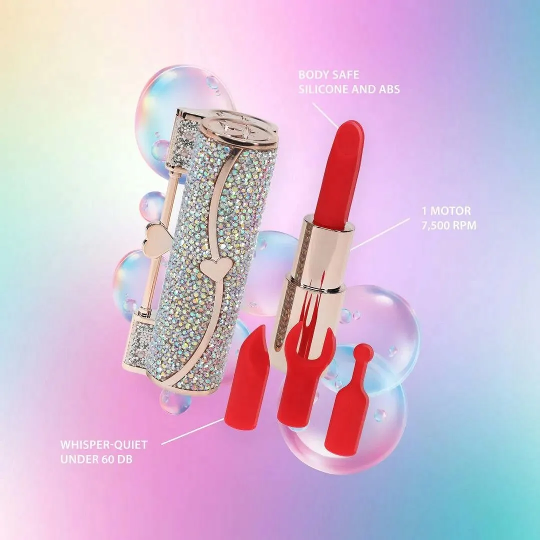 sparkle-lipstick-vibrator-with-4-attachments-iridescent