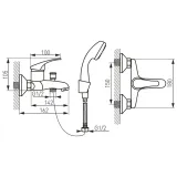 ferro-bateria-natryskowa-scienna-basic-chrom