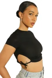 boohoo-damski-top-czarny-wiazany-krotki-44-yhe