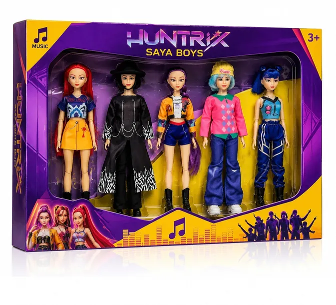 ZESTAW 5 X LALKA HUNTRIX SAYA BOYS LALKI KOLEKCJONERSKIE KOMPLET