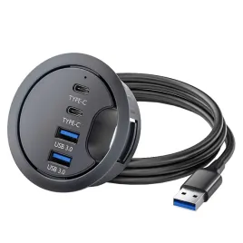 spacetronik-adapter-hub-rozdzielacz-przejsciowka-2x-usb-a-2x-usb-c-biurkowy