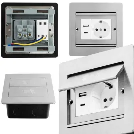 gniazdo-podlogowe-mediaport-2x-usb-schuko-spacetronik-wpuszczane-srebrne