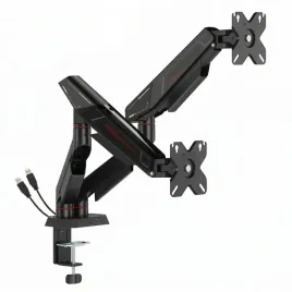 uchwyt-do-monitora-gamingowy-podwojny-24-kg-17-35-vesa-spacetronik-czarny