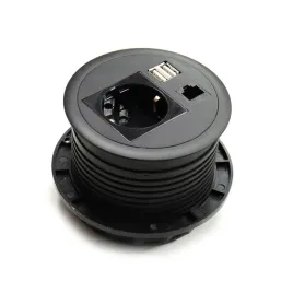 gniazdo-blatowe-okragle-2x-usb-c-rj45-1-5m-spacetronik-wpuszczane-czarne