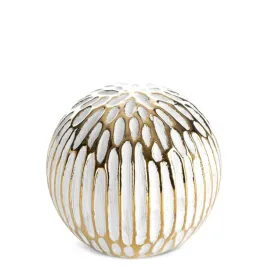 kula-dekoracyjna-ceramiczna-andrea-9-cm-biala-ze-zlotem-komplet-2-szt