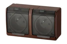gniazdo-podwojne-bermetyczne-z-uziemieniem-brazowy-ip44-hermes-0322-05