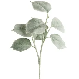 galazka-swiateczna-74cm-zielona-oszronione-liscie-komplet-12-szt