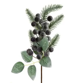 galazka-swiateczna-30cm-zielona-fioletowe-jagody-komplet-12-szt