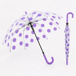 parasol-dzieciecy-przeciwdeszczowy-90-cm-przezroczysty-fioletowe-kropki