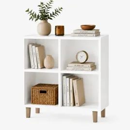 regal-kap-z-nogami-4-komory-bialy-boho-2x2-organizer