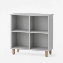 regal-kap-z-nogami-4-komory-szary-boho-2x2-organizer