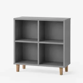 regal-kap-z-nogami-4-komory-grafit-boho-2x2-organizer