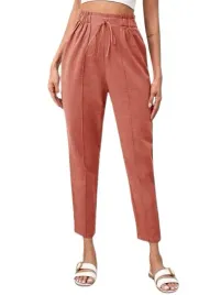 shein-spodnie-damskie-miedziane-proste-38-lhq