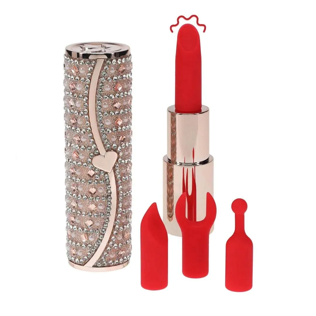 tiffany-lipstick-vibrator-with-4-attachments-pink