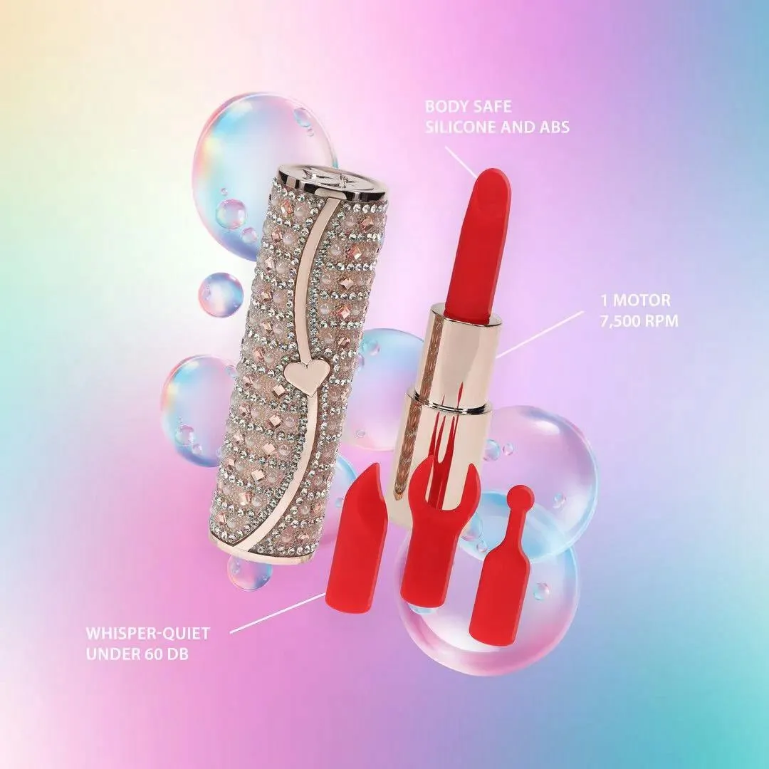 tiffany-lipstick-vibrator-with-4-attachments-pink