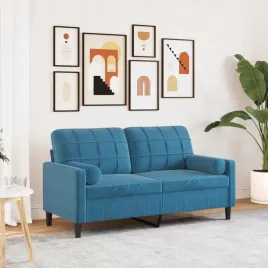 vidaxl-2-osobowa-sofa-z-poduszkami-niebieska-140-cm-aksamit