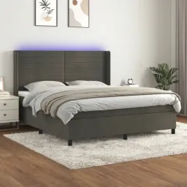 vidaxl-lozko-kontynentalne-z-materacem-i-led-szary-aksamit-180x200cm