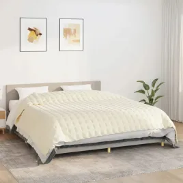 vidaxl-koc-obciazeniowy-kremowy-220x260-cm-11-kg-tkanina