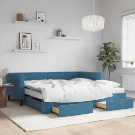 vidaxl-sofa-rozsuwana-z-szufladami-niebieska-100x200-cm-aksamit