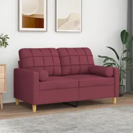 vidaxl-2-osobowa-sofa-z-poduszkami-winna-czerwien-120-cm-tkanina