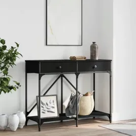 vidaxl-stolik-konsolowy-czarny-100x39x785-cm