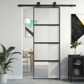 vidaxl-drzwi-przesuwne-czarne-76x205-cm-szklo-hartowane-aluminium