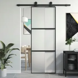 vidaxl-drzwi-przesuwne-czarne-76x205-cm-szklo-hartowane-aluminium