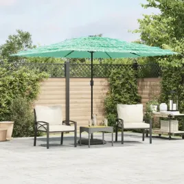 vidaxl-parasol-ogrodowy-na-stalowym-slupku-zielony-290x290x238-cm