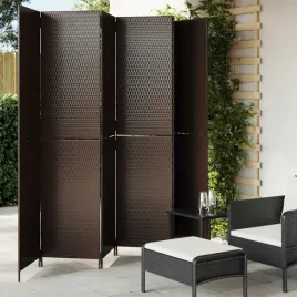 vidaxl-parawan-6-panelowy-brazowy-polirattan