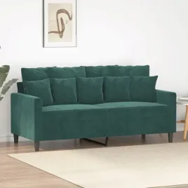 vidaxl-sofa-2-osobowa-ciemnozielona-140-cm-tapicerowana-aksamitem