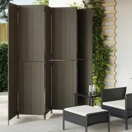vidaxl-parawan-6-panelowy-szary-polirattan