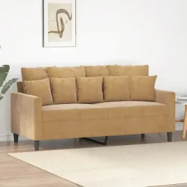 vidaxl-sofa-2-osobowa-brazowa-140-cm-tapicerowana-aksamitem