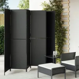 vidaxl-parawan-6-panelowy-czarny-polirattan
