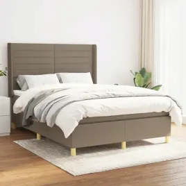 vidaxl-lozko-kontynentalne-z-materacem-taupe-tkanina-140x200-cm