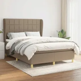 vidaxl-lozko-kontynentalne-z-materacem-taupe-tkanina-140x200-cm