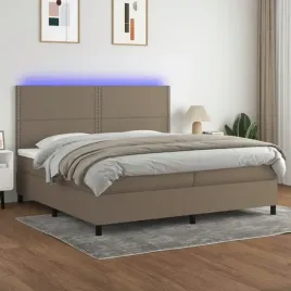 vidaxl-lozko-kontynentalne-z-materacem-taupe-200-x-200-cm-tkanina