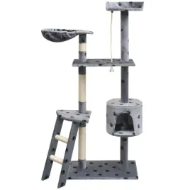 vidaxl-drapak-dla-kota-150-cm-szary-ze-wzorem-w-kocie-lapki