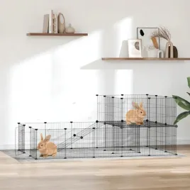 vidaxl-klatka-dla-zwierzat-z-bramka-36-paneli-czarna-35x35-cm-stal