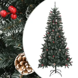 vidaxl-sztuczna-choinka-ze-stojakiem-zielona-240-cm-pvc
